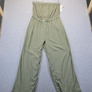 Urban Rebel strapless jumpsuit green NWT